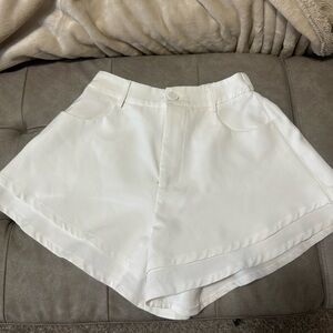 White layered shorts